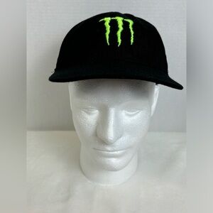 Monster Energy Men’s Casual One Size Black And Lime Green Everyday Y2K Ball Cap